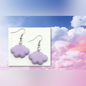 $1~PURPLE CLOUD EARRINGS~NEW~$1 WITH ANY $10 ORDER OR MORE
